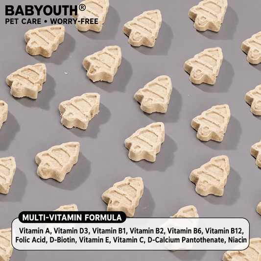 Babyouth Hairball Relief Freeze-Dried Treats for Cats & Dogs - European Spruce, Fish Oil, Multi-Vitamin,