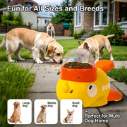Little Yellow Duck 2-in-1 Interactive Pet Feeder — Smart Treat Dispenser & Slow Feeder Food Puzzle Toy for Dogs & Cats