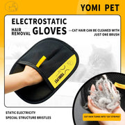 YOMI PET Pet Hair Remover Glove – Reusable Electrostatic Lint Remover Mitt for Furniture, Couch, Carpet & Clothes