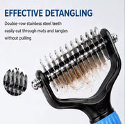 Double-Sided Pet Dematting Comb – Dog & Cat Hair Removal Grooming Brush