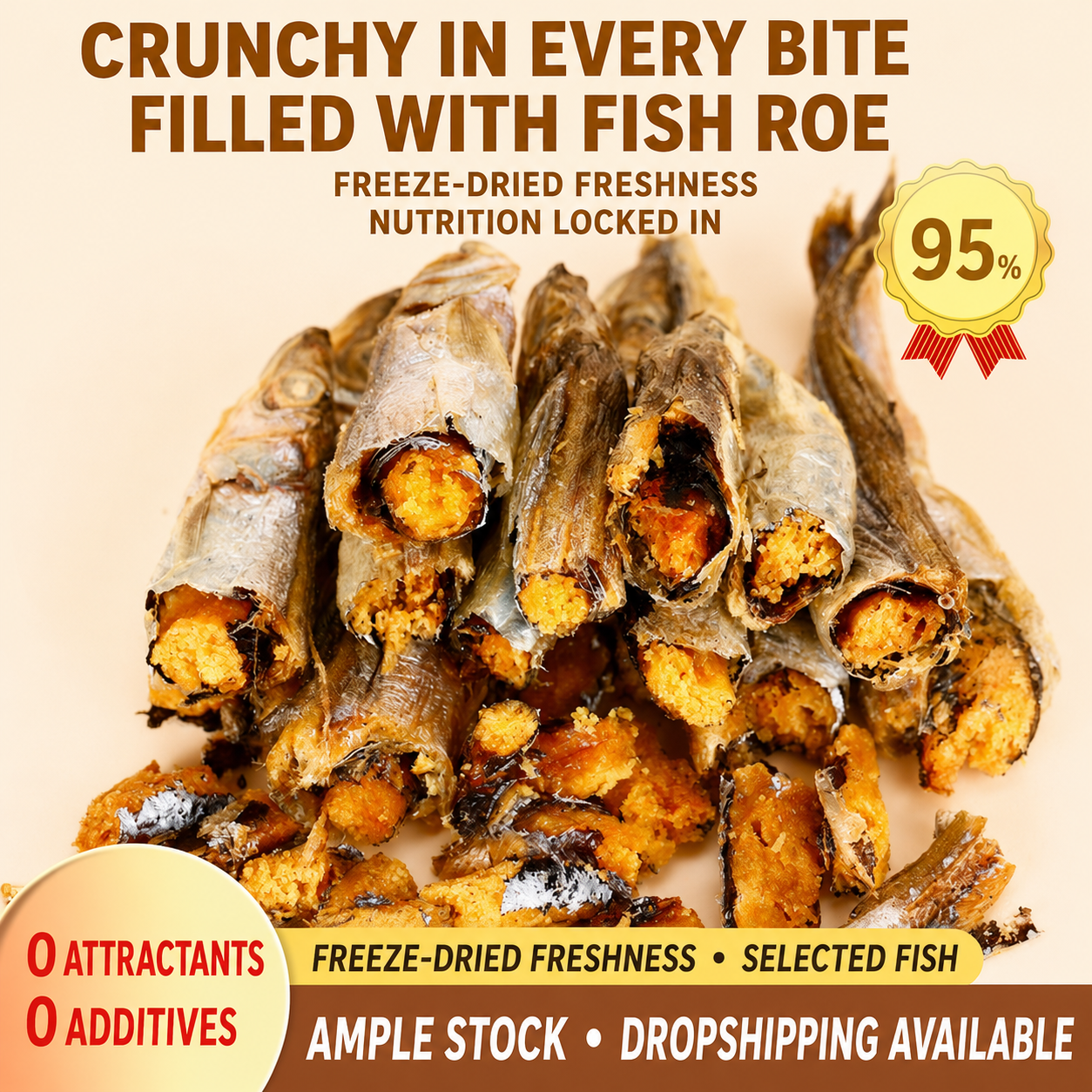 Freeze-Dried Capelin Cat Treats – Nutritious, Weight-Boosting Fish Snacks for Cats